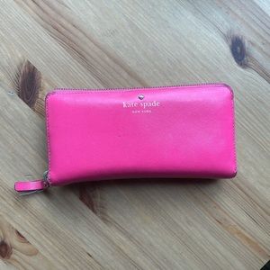 Kate Spade Hot Pink Ziparound Wallet